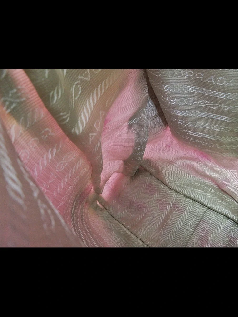Prada Pink Nylon Crossbody with Cream Strap
